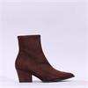 Miss Elastic Austin Western Ankle Boot - Brown Stretch